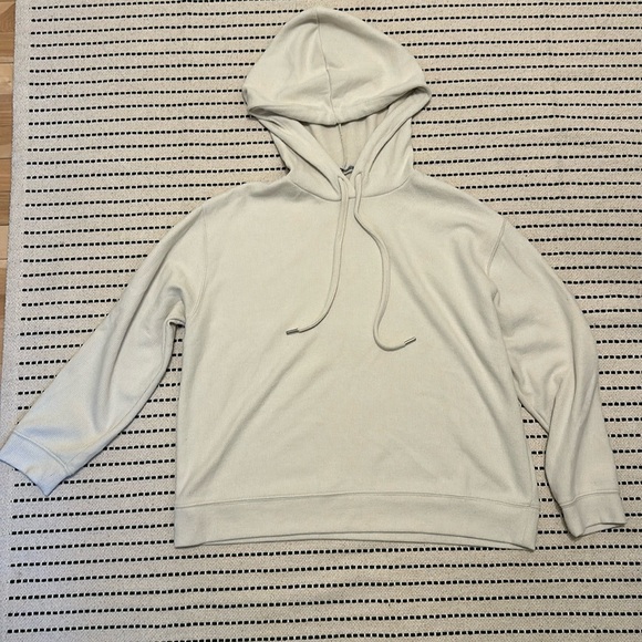 Zara Cream Knit Oversized Hoodie - Picture 2 of 5